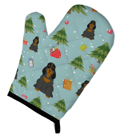 Cocker Spaniel - Black and Tan - Christmas Oven Mitt