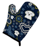 Maltese Blue Flowers Oven Mitt