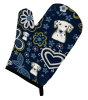 Dalmatian Blue Flowers Oven Mitt