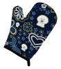 Bichon Frise Blue Flowers Oven Mitt