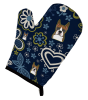 Boxer Blue Flowers Oven Mitt