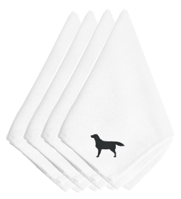Labrador Retriever - Black - Embroidered Napkins Set of 4