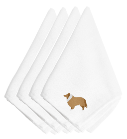 Collie 1 Embroidered Napkins Set of 4