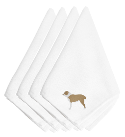 Central Asian Shepherd Embroidered Napkins Set of 4