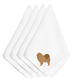 Chow Chow 1 Embroidered Napkins Set of 4