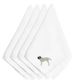 Mastiff - English - Embroidered Napkins Set of 4