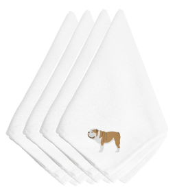 English Bulldog 1 Embroidered Napkins Set of 4