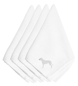 Dogo Argentino Embroidered Napkins Set of 4