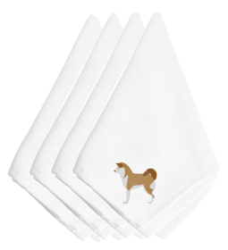 Akita Embroidered Napkins Set of 4