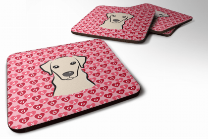 Labrador Retriever 1 Valentine's Day Foam Coaster