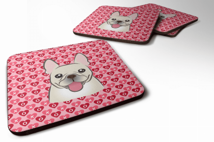 French Bulldog Valentine's Day Foam Coaster