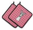 Italian Greyhound XOXO Hearts Pair of Potholders