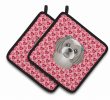 Shih Tzu 1 XOXO Hearts Pair of Potholders