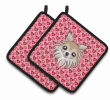 Chihuahua 2 XOXO Hearts Pair of Potholders