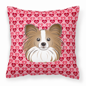 Papillon XOXO Hearts Fabric Decorative Pillow