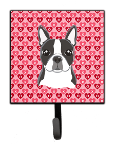 Boston Terrier Valentine's Day Leash or Key Holder