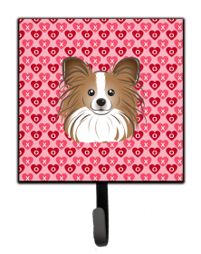 Papillon Valentine's Day Leash or Key Holder