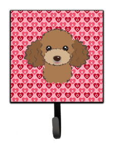 Poodle 1 Valentine's Day Leash or Key Holder