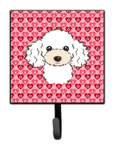 Poodle 2 Valentine's Day Leash or Key Holder