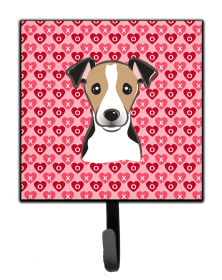 Jack Russell Terrier 2 Valentine's Day Leash or Key Holder