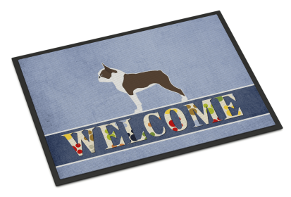 Boston Terrier Indoor-Outdoor Welcome Mat