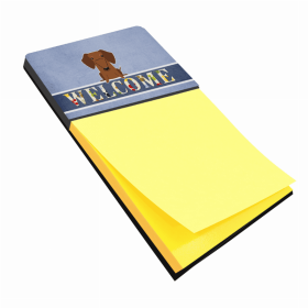 Dachshund - Red - Welcome Sticky Note Holder