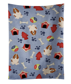 Basset Hound Doghouse Collection Kitchen Towel