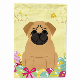 Pug - Brown - Easter Egg Hunt House Flag