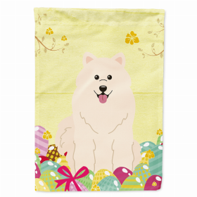 Samoyed Easter Egg Hunt House Flag