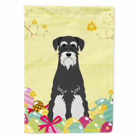 Schnauzer - Standard - Salt and Pepper - Easter Egg Hunt House Flag