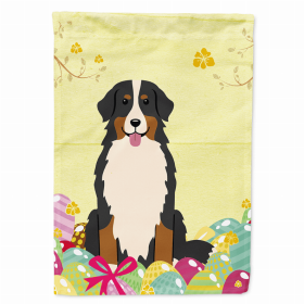 Bernese Mountain Dog 1 Easter Egg Hunt House Flag