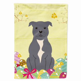 Staffordshire Bull Terrier - Blue - Easter Egg Hunt House Flag