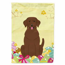 Labrador Retriever - Chocolate - Easter Egg Hunt House Flag