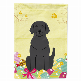 Labrador Retriever - Black 1 - Easter Egg Hunt House Flag