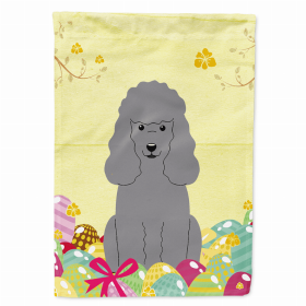 Poodle - Silver 1 - Easter Egg Hunt House Flag