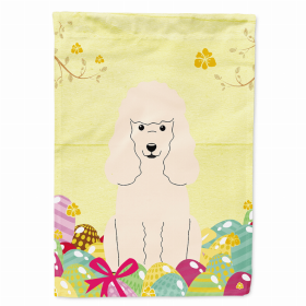 Poodle - White - Easter Egg Hunt House Flag