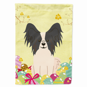 Papillon - Black and White - Easter Egg Hunt House Flag
