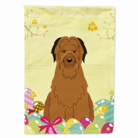 Briard - Brown - Easter Egg Hunt House Flag