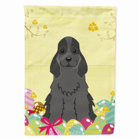 Cocker Spaniel - Black - Easter Egg Hunt House Flag