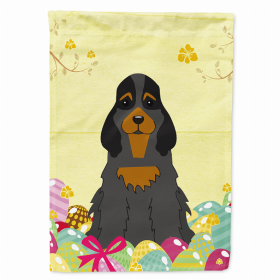 Cocker Spaniel - Black and Tan - Easter Egg Hunt House Flag