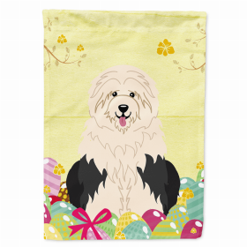 Old English Sheepdog Easter Egg Hunt House Flag