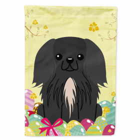 Pekingese - Black - Easter Egg Hunt House Flag