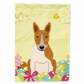 Bull Terrier - Red and White - Easter Egg Hunt House Flag