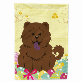 Chow Chow - Chocolate - Easter Egg Hunt House Flag