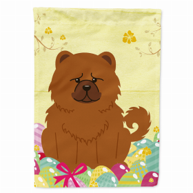 Chow Chow - Red - Easter Egg Hunt House Flag