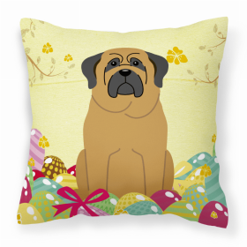 Mastiff Easter Eggs Decorative Pillow