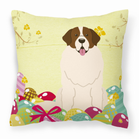 St. Bernard Easter Eggs Decorative Pillow