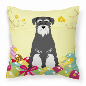 Schnauzer - Standard - Salt and Pepper Easter Eggs Decorative Pillow