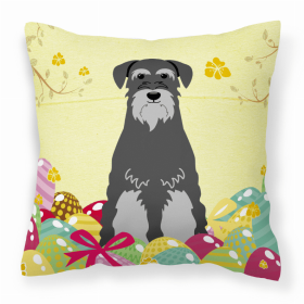 Schnauzer - Standard - Black and Grey Easter Eggs Decorative Pillow