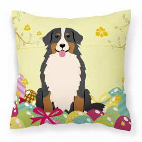 Bernese Mountain Dog Easter Eggs Decorative Pillow